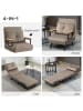 HOMCOM Schlafsofa in Braun 63L x 73B x 81H cm
