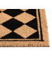 Beliani Fußmatte CARDONA in Beige/Schwarz - (W) 40 x (L) 60 cm