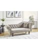 Beliani Chaiselongue LATTES II in Beige/Grau/Braun - (W) 192 x (H) 81 x (L) 59 cm