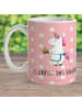 Mr. & Mrs. Panda Kindertasse Einhorn Muffin mit Spruch in Rot Pastell