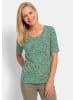 GOLDNER Viskoseshirt im Leo Look in mint / gemustert