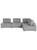 Beliani 4-tlg Modulsofa TIBRO in Grau/Braun