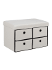 relaxdays Sitzbank in Creme - (B)60 x (H)39 x (T)38 cm