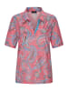GOLDNER Kurzgröße:  Hemdbluse Blusenshirt mit Paisley-Muster in koralle / gemustert