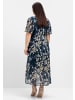 sheego Chiffonkleid in nachtblau-gemustert