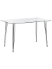Beliani Esszimmertisch WINSTON in Silber - (W) 70 x (H) 74 x (L) 120 cm