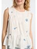 DreiMaster Vintage Damen Top in Wollweiss Blau