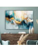 MuchoWow Leinwand bilder Abstrakte Kunst gold blau (BxH)