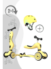 Scoot & Ride Scoot&Ride Highwaykick 1 Rutscherfahrzeug inkl. Helm - Farbe: Steel - Farbe: Lemon