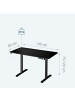 relaxdays Höhenverstellbarer Schreibtisch in Weiß - (B)140 x (H)120 x (T)60 cm