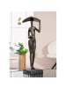 GILDE Skulptur Lady mit Hut bronzefarben - (H) 33 cm