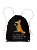Mr. & Mrs. Panda Sportbeutel Fuchs Gitarre mit Spruch in Schwarz