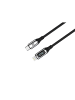 FOREVER Forever Ladekabel USB-C LCD 1 m 27W kompatibel mit iPhone Schwarz in Transparent
