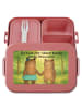 Mr. & Mrs. Panda Bento-Brotdose Bär Freundin Design mit Spruch in Rot Pastell