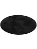 Pergamon Hochflor Super Soft Teppich Silky Rund in Zwart