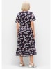 sheego Chiffonkleid in marine gemustert
