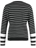 Gerry Weber Pullover Langarm Rundhals in Schwarz/Ecru/Weiss Ringel