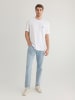 Mavi Jeans T-Shirt mit Rundhalsausschnitt und Logo Stickerei in Weiß-3