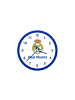 Real Madrid Wanduhr 25cm Fan-Uhr Weiß Emblem Design