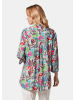 GOLDNER Kurzgröße:  Druckbluse Druckbluse in exotischem Muster in koralle / grün / gemustert