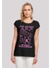 F4NT4STIC Extended Shoulder T-Shirt Fall Out Boy Pink Dog So Much Stardust in schwarz
