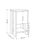 CALICOSY Nachttisch EMA in Eiche/Anthrazit - (W) 30  x (H) 55  x (L) 30  cm