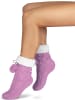 normani Strick-Hausschuhe mit Bommeln und ABS in Rosa