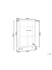 Beliani Vitrine NASH in Weiß - (W) 90 x (H) 150 x (L) 35 cm