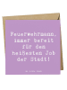 Mr. & Mrs. Panda Glückwunschkarte Spruch Feuerwehrmann Held mit ... in Lavendeltraum