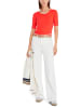 MARC CAIN Uni T-Shirt aus stretchigem Cotton-Ripp in Rot