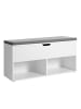 VASAGLE Sitzbank Custos in Weiß - (B)30 x (H)48 x (T)100 cm