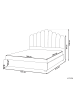 Beliani Doppelbett VINCENNES in Beige/Schwarz - (W) 185 x (H) 124 x (L) 213 cm