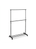 relaxdays Kleiderständer in Schwarz - (B)75,5 x (H)94-161 x (T)42,5 cm