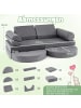 COSTWAY 14 teiliges modulares Kindersofa in Grau