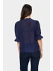 SAINT TROPEZ Kurzarm-Bluse KristelSZ Gerade Passform in Ombre Blue