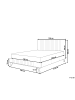 Beliani Doppelbett TALENCE in Beige/Heller Holzfarbton - (W) 198 x (H) 106 x (L) 218 cm