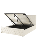 Beliani Doppelbett AMIENS in Beige - (W) 171 x (H) 109 x (L) 217 cm
