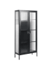 Beliani Büroschrank GLEORA in Schwarz - (W) 80 x (H) 180 x (L) 35 cm