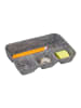 relaxdays Schubladen Organizer in Hellgrau - (B)29,5 x (H)5,5 x (T)19 cm