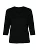 Frank Walder V-Kragen T-Shirt für Damen in schwarz