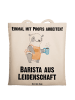 Mr. & Mrs. Panda Beutel Barista Leidenschaft mit Spruch in Creme