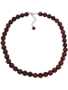 Gallay Kette 12mm Barockperlen rot-schwarz-marmoriert 50cm in rot - schwarz