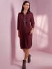 Heine Velourslederimitat-Kleid in burgund