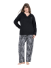 Ulla Popken Pyjama in schwarz