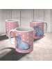 Mr. & Mrs. Panda Kindertasse Einhorn Nashorn ohne Spruch in Rot Pastell