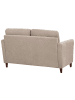 Beliani 2-Sitzer Sofa MARE in Beige/Braun - (W) 143 x (H) 88 x (L) 77 cm