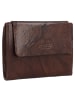 mano Donna Aurona Geldbörse RFID Leder 14 cm in dunkelbraun