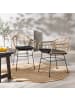 home24 Gartenstuhl KALO 2er-Set in Beige-Schwarz