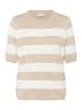 Kaffe Strickpullover KAlizza Regular fit in Feather Grey Mel./Chalk Stripe