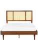 Beliani Doppelbett AURAY in Braun - (W) 145 x (H) 119 x (L) 204 cm